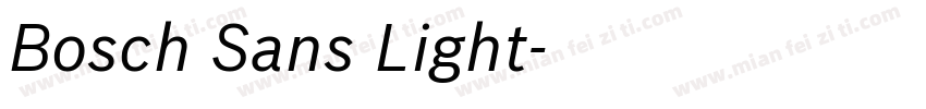 Bosch Sans Light字体转换